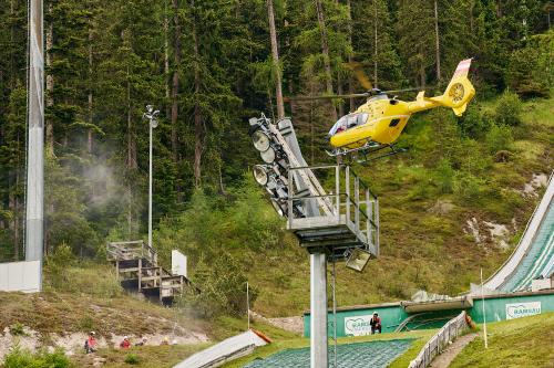 Rettungshubschrauber im Einsatz.